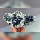 Natural Blue Purple Phantom Fluorite and Mica coexist comes from Yindu,Inner Mongolia 160*35*75MM - image 4