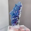 Natural Blue Purple Phantom Fluorite and Mica coexist comes from Yindu,Inner Mongolia 30*25*50MM - image 3