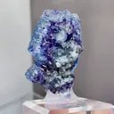 Natural Blue Purple Phantom Fluorite and Mica coexist comes from Yindu,Inner Mongolia 30*25*50MM - image 4