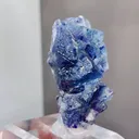 Natural Blue Purple Phantom Fluorite and Mica coexist comes from Yindu,Inner Mongolia 30*25*50MM - image 2