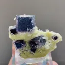 Natural Blue Purple Phantom Fluorite and Mica coexist comes from Yindu,Inner Mongolia 45*15*40MM - image 1