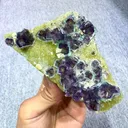 Natural Blue Purple Phantom Fluorite and Mica Coexist comes from Yindu,Neimenggu 110*60*20MM - image 10