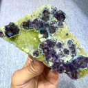 Natural Blue Purple Phantom Fluorite and Mica Coexist comes from Yindu,Neimenggu 110*60*20MM - image 5