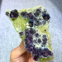 Natural Blue Purple Phantom Fluorite and Mica Coexist comes from Yindu,Neimenggu 110*60*20MM - image 4