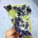 Natural Blue Purple Phantom Fluorite and Mica Coexist comes from Yindu,Neimenggu 110*60*20MM - image 8