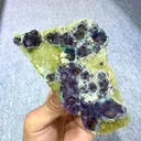 Natural Blue Purple Phantom Fluorite and Mica Coexist comes from Yindu,Neimenggu 110*60*20MM - image 3