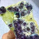Natural Blue Purple Phantom Fluorite and Mica Coexist comes from Yindu,Neimenggu 110*60*20MM - image 2