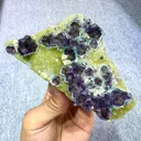Natural Blue Purple Phantom Fluorite and Mica Coexist comes from Yindu,Neimenggu 110*60*20MM - image 6