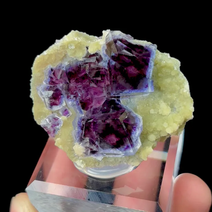 Natural Blue Purple Phantom Fluorite and Mica, Mineral Specimen: Inner Mongolia,China (50*30*15MM) - image 4