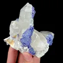 Natural Blue Purple Phantom Fluorite and Quartz Cluster, Mineral Specimen:Yaogangxian,Hunan (110*95*90MM) - image 3