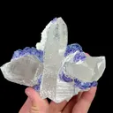 Natural Blue Purple Phantom Fluorite and Quartz Cluster, Mineral Specimen:Yaogangxian,Hunan (110*95*90MM) - image 4