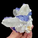 Natural Blue Purple Phantom Fluorite and Quartz Cluster, Mineral Specimen:Yaogangxian,Hunan (110*95*90MM) - image 5