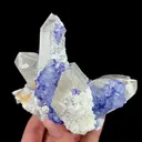 Natural Blue Purple Phantom Fluorite and Quartz Cluster, Mineral Specimen:Yaogangxian,Hunan (110*95*90MM) - image 6