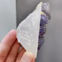 Natural Blue Purple Phantom Fluorite and Quartz coexist Yaogangxian,Hunan 45*40*75MM - image 2