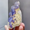 Natural Blue Purple Phantom Fluorite and Quartz coexist Yaogangxian,Hunan 45*40*75MM - image 4