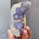 Natural Blue Purple Phantom Fluorite and Quartz coexist Yaogangxian,Hunan 45*40*75MM - image 1