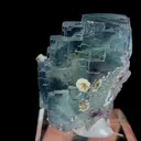 Natural Blue Purple Phantom Fluorite and Quartz, Mineral Specimen:Yaogangxian,Hunan (50*45*50MM) - image 2