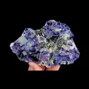 Natural Blue-Purple Phantom Fluorite andArsenopyrite, Mineral Specimen: Yindu,Inner Mongolia (150*100*55MM) - image 4