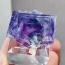 Natural Blue Purple Phantom Fluorite coexists with Crystal comes from Yaogangxian,Hunan 40*30*20MM - image 3