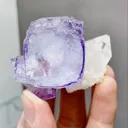 Natural Blue Purple Phantom Fluorite coexists with Crystal comes from Yaogangxian,Hunan 50*40*30MM - image 3