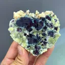 Natural Blue Purple Phantom Fluorite Coexists With Mica and Dolomite comes from Yindu,Neimenggu 80*70*40MM - image 4
