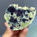 Natural Blue Purple Phantom Fluorite Coexists With Mica and Dolomite comes from Yindu,Neimenggu 80*70*40MM - image 5