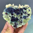 Natural Blue Purple Phantom Fluorite Coexists With Mica and Dolomite comes from Yindu,Neimenggu 80*70*40MM - image 6