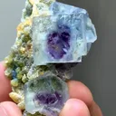 Natural Blue Purple Phantom Fluorite coexists with Mica comes from 50*33*25MM - image 4