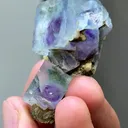 Natural Blue Purple Phantom Fluorite coexists with Mica comes from 50*33*25MM - image 2
