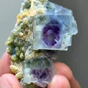 Natural Blue Purple Phantom Fluorite coexists with Mica comes from 50*33*25MM - image 3