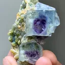 Natural Blue Purple Phantom Fluorite coexists with Mica comes from 50*33*25MM - image 1