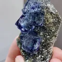 Natural Blue Purple Phantom Fluorite coexists with Mica comes from Yaogangxian,Hunan 60*35*15MM - image 2