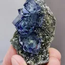 Natural Blue Purple Phantom Fluorite coexists with Mica comes from Yaogangxian,Hunan 60*35*15MM - image 4