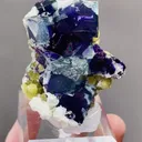 Natural Blue Purple Phantom Fluorite coexists with Mica comes from Yindu,Inner Mongolia 45*30*50MM - image 3