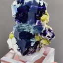 Natural Blue Purple Phantom Fluorite coexists with Mica comes from Yindu,Inner Mongolia 45*30*50MM - image 4