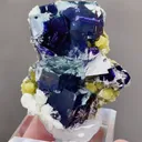 Natural Blue Purple Phantom Fluorite coexists with Mica comes from Yindu,Inner Mongolia 45*30*50MM - image 5