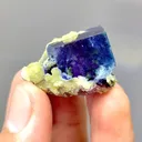 Natural Blue Purple Phantom Fluorite coexists with Mica comes from Yindu,Neimenggu 25*25*15MM - image 4