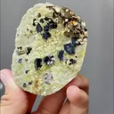 Natural Blue Purple Phantom Fluorite coexists with Mica comes from Yindu,Neimenggu 70*15*60MM - image 4