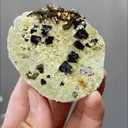 Natural Blue Purple Phantom Fluorite coexists with Mica comes from Yindu,Neimenggu 70*15*60MM - image 3