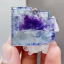 Natural Blue Purple Phantom Fluorite coexists with Quartz comes from Yaogangxian,Hunan 35*35*20MM - image 1