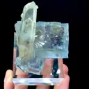 Natural Blue Purple Phantom Fluorite Coexists With Quartz comes from Yaogangxian,Hunan 50*50*70MM - image 2