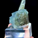 Natural Blue Purple Phantom Fluorite Coexists With Quartz comes from Yaogangxian,Hunan 50*50*70MM - image 4