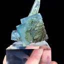 Natural Blue Purple Phantom Fluorite Coexists With Quartz comes from Yaogangxian,Hunan 50*50*70MM - image 3