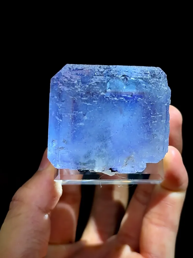 Natural Blue Purple Phantom Fluorite comes from Fujian 45*40*40MM - image 5