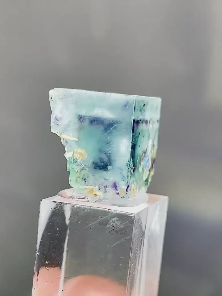 Natural Blue Purple Phantom Fluorite comes from Inner Mongolia,China 15*10*12MM - image 3