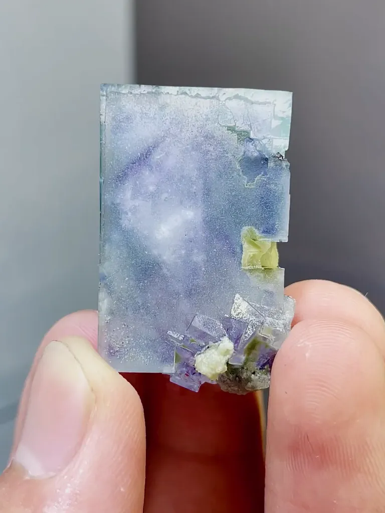 Natural Blue Purple Phantom Fluorite comes from Inner Mongolia,China 20*10*30MM - image 3