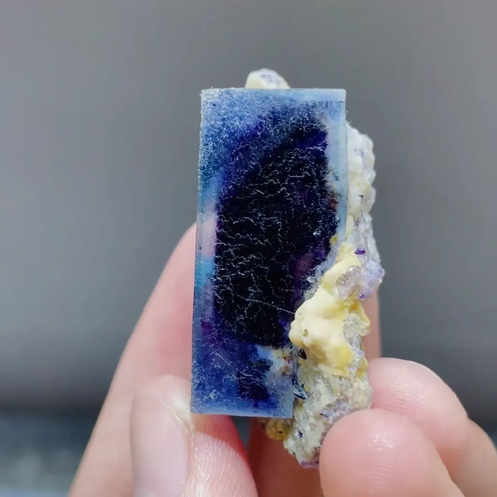 Natural Blue Purple Phantom Fluorite comes from Inner Mongolia,China 40*25*20MM - image 2