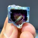 Natural Blue Purple Phantom Fluorite comes from Yaogangxian, Hunan 15*15*20MM - image 1