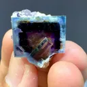 Natural Blue Purple Phantom Fluorite comes from Yaogangxian, Hunan 15*15*20MM - image 7