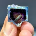 Natural Blue Purple Phantom Fluorite comes from Yaogangxian, Hunan 15*15*20MM - image 4